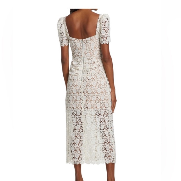Self-Portrait White Lace Midi Dress - Picture 2 of 9